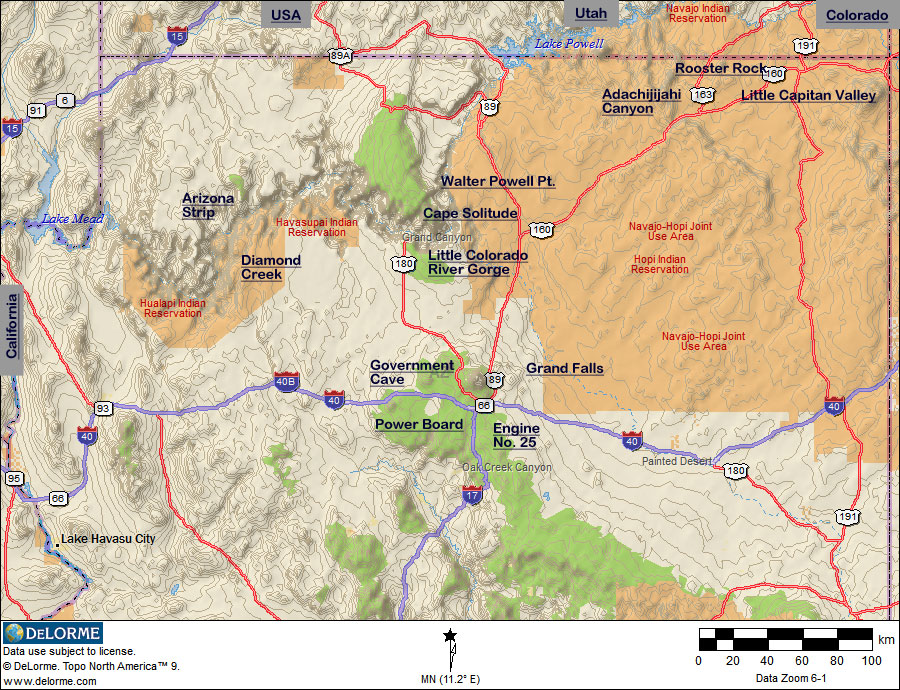 Arizona Navigationskarte