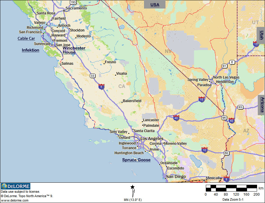 California Navigationskarte