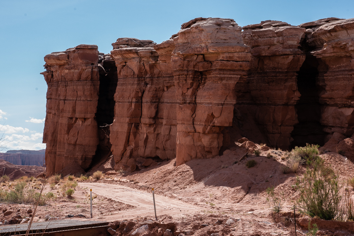 Entrada Sandstone und Curtis Formation am Red Desert Wash