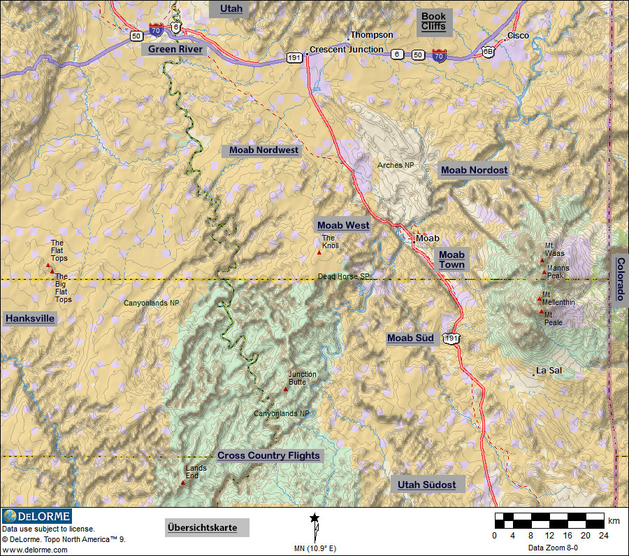 Navigationskarte Moab