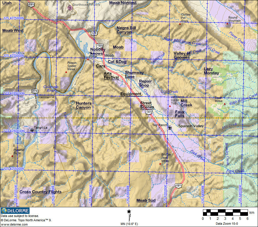 Karte Moab Town