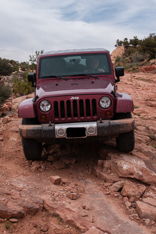 Lady im Wrangler